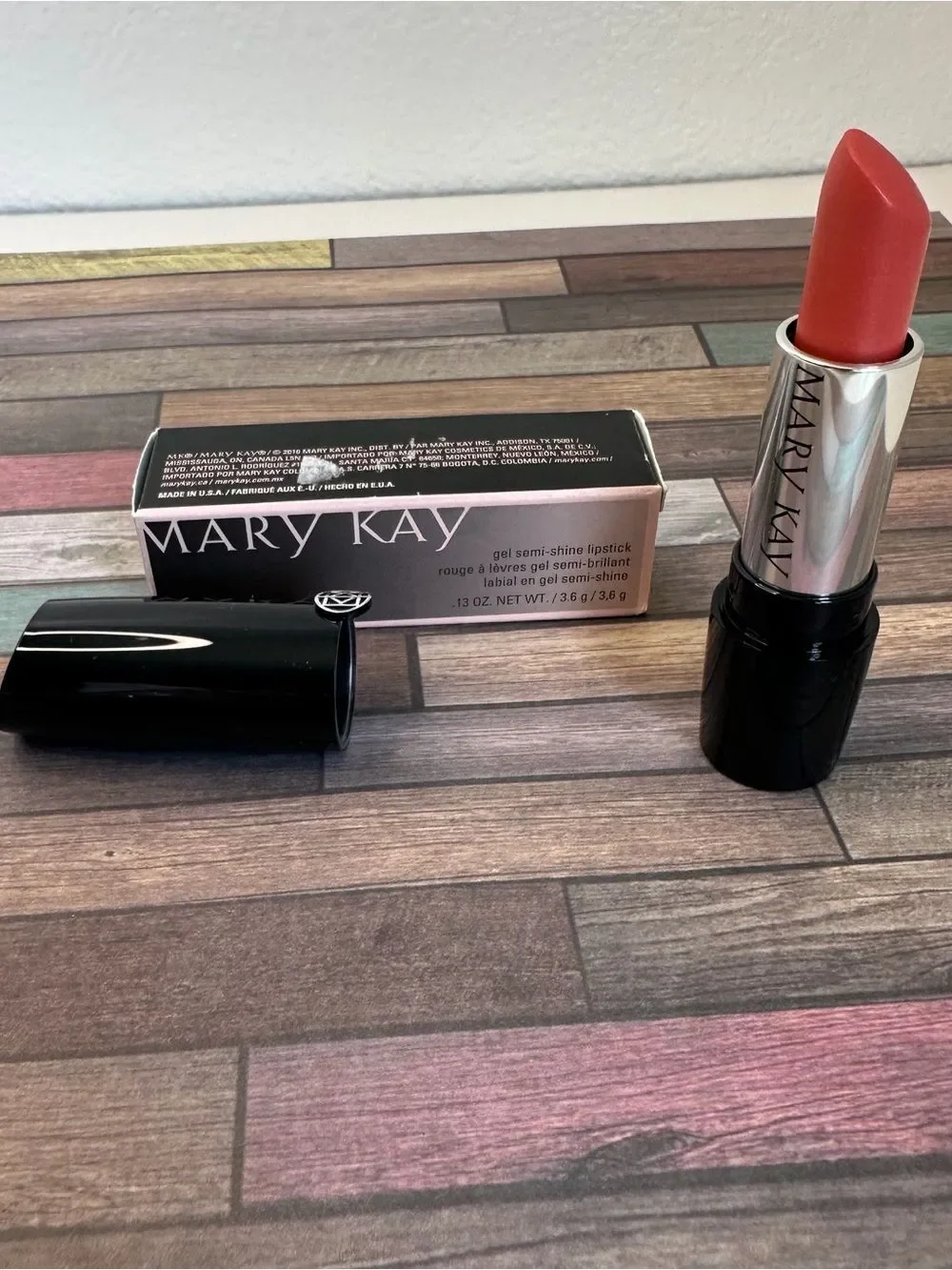 Mary Kay Gel Semi Shine Lipstick Sunset Peach NIB